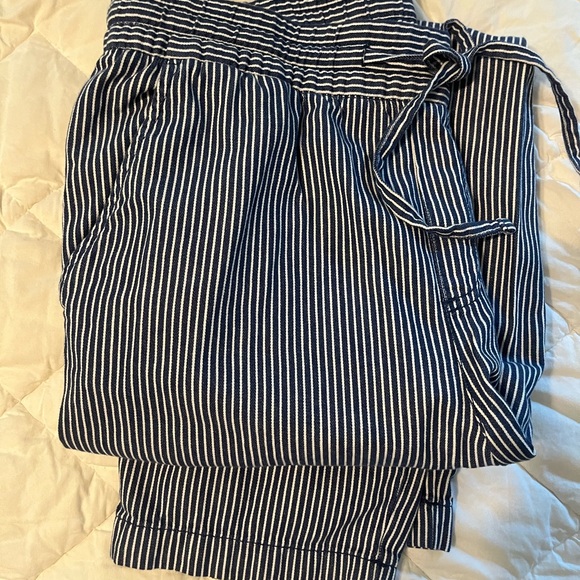 GAP Blue and White Striped Easy Pants - Picture 1 of 8
